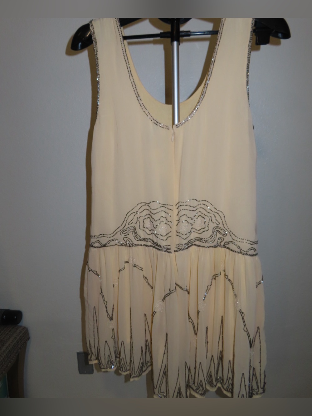 Anthropologie Pale Yellow Romper with elegant embellishments. Size 2. NWT